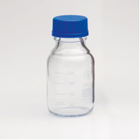Graduated glass reagent bottles with screw cap