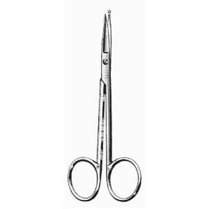 Fine vase scissors with button
