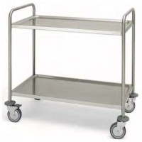 Two-shelves stainless steel trolley