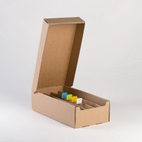Portavetrini in cartone resistente 1000 vetrini Ecostore 
