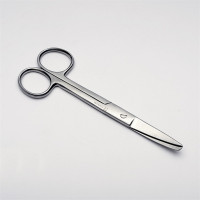 Anatomic scissors with curved alternating tips