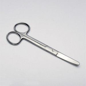 Anatomic scissors with curved round tips